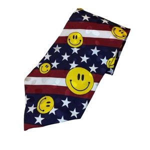 Vintage 90s Smiley Face Silk Tie